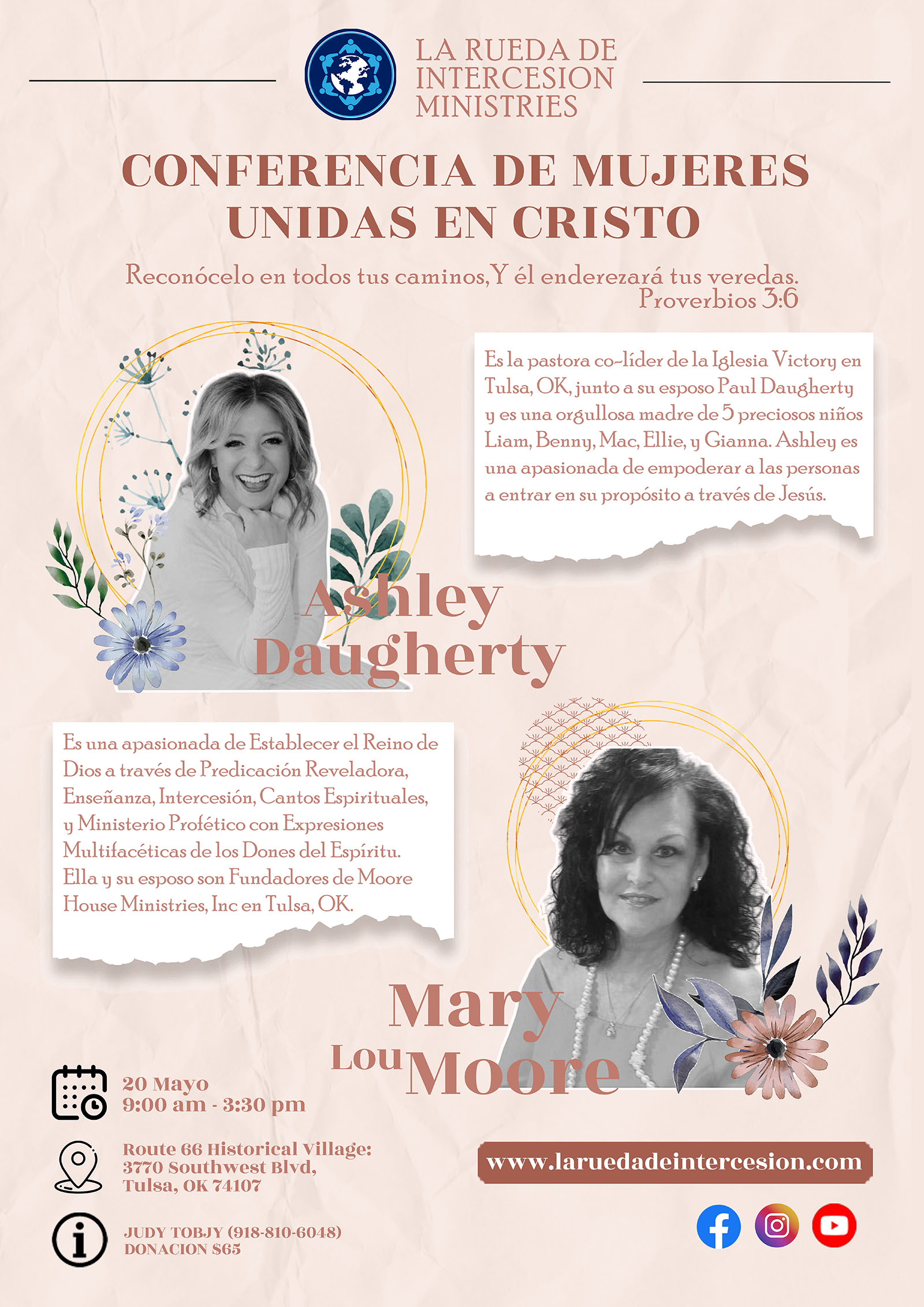 Afiche Conferencia La Rueda de Intercesión Ministries