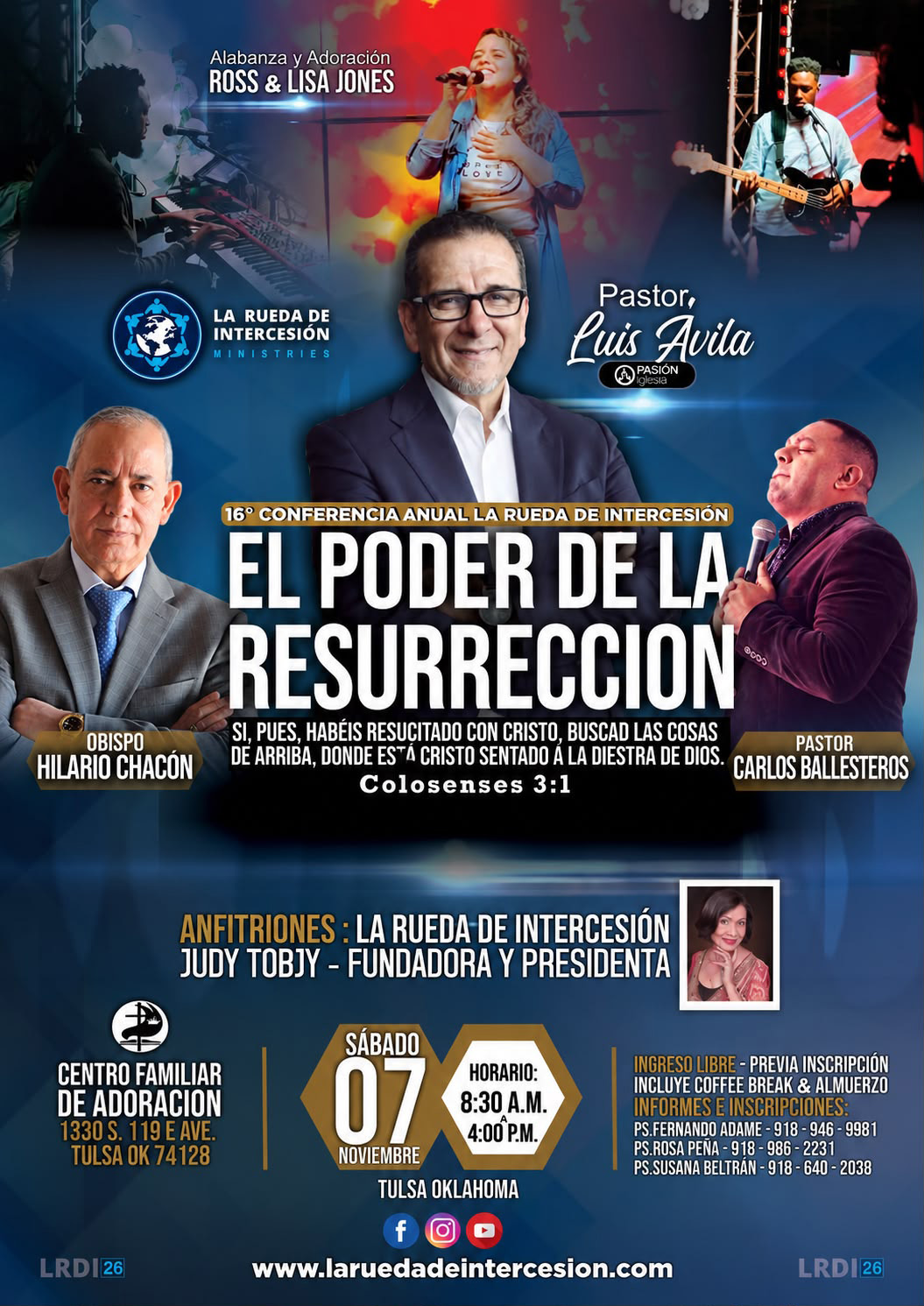 Afiche Conferencia La Rueda de Intercesión Ministries 2026